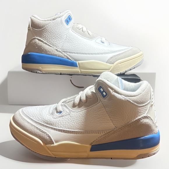 Jordan Other - Little Kid's Jordan 3 Retro "Lucky Shorts" Summit Wht/Blue (DM0966 101) 1.5 Y